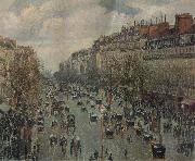 Camille Pissarro Boulevard Montmartre in Paris painting